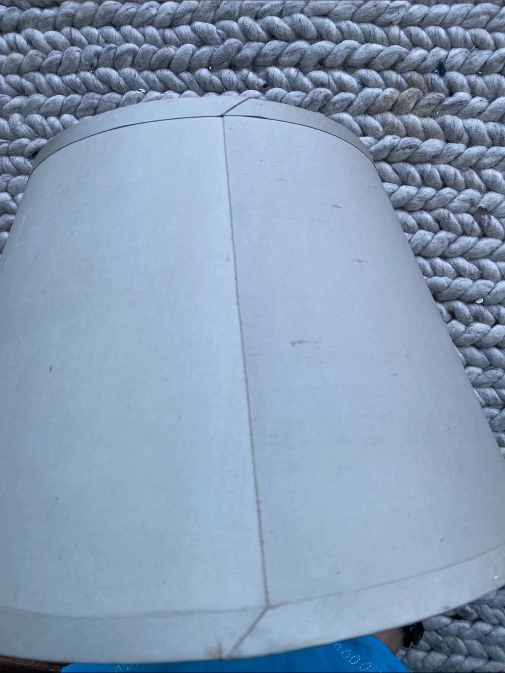 Neutral Cream celadon Linen Lamp Shade - Classic Drum Style